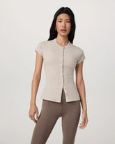 Short Sleeve Pose Button Up