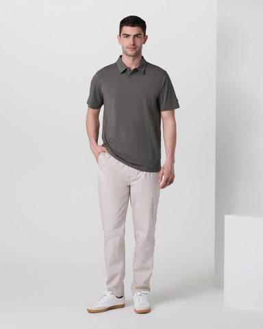 Short Sleeve Feather Polo