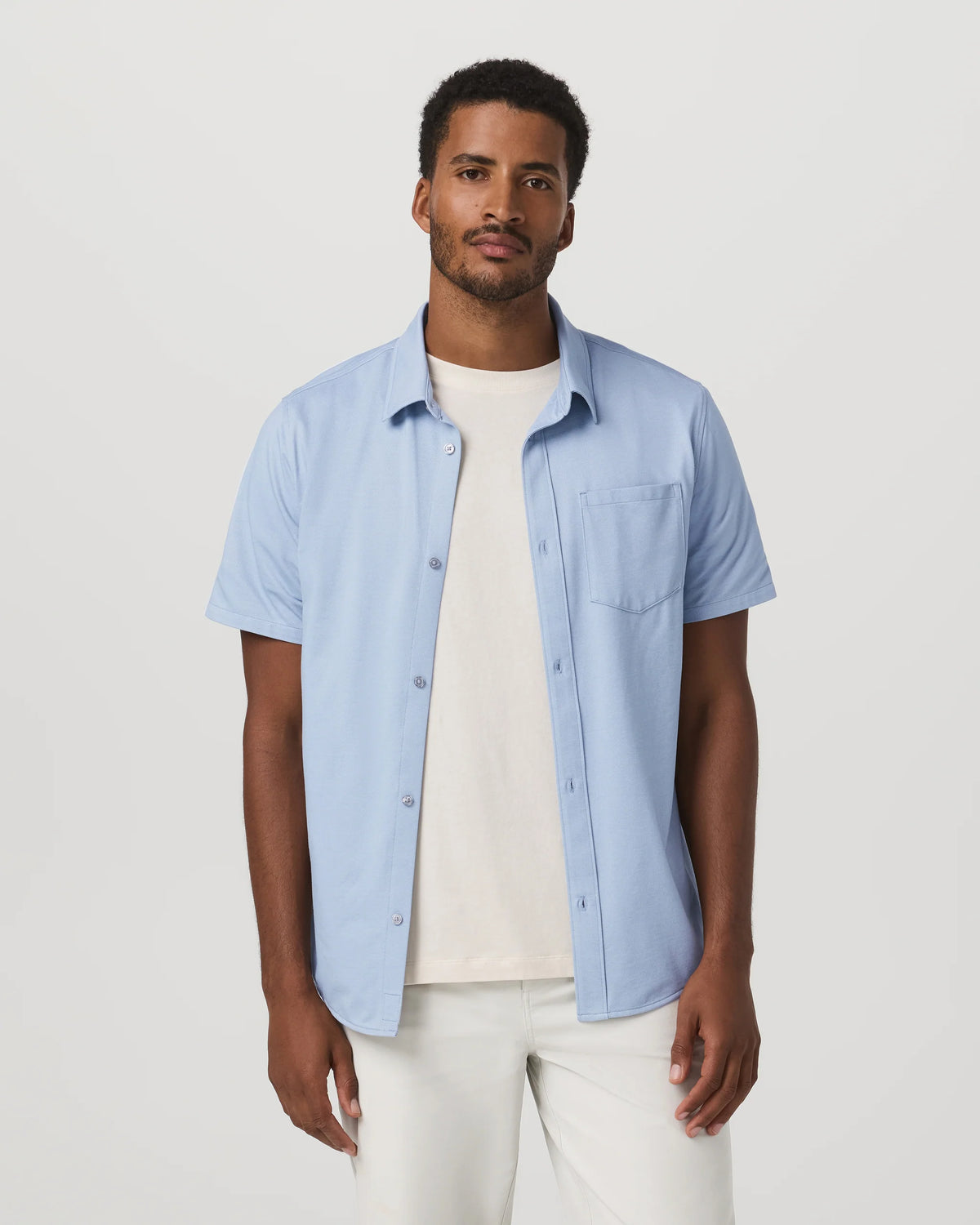 Short Sleeve Knit Oxford Button Down - Classic Fit
