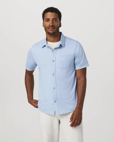 Short Sleeve Knit Oxford Button Down - Classic Fit