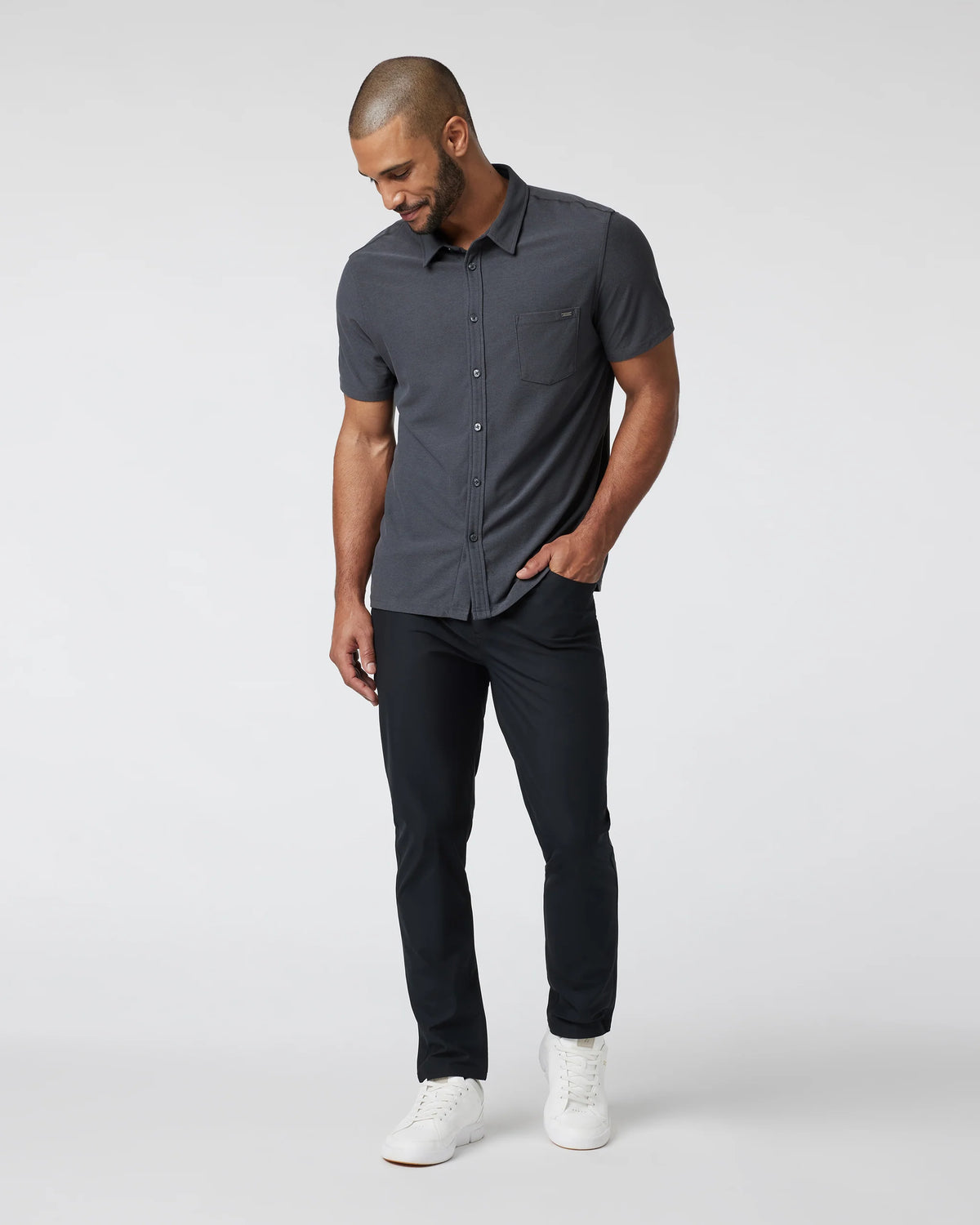 Short Sleeve Ace Button Down
