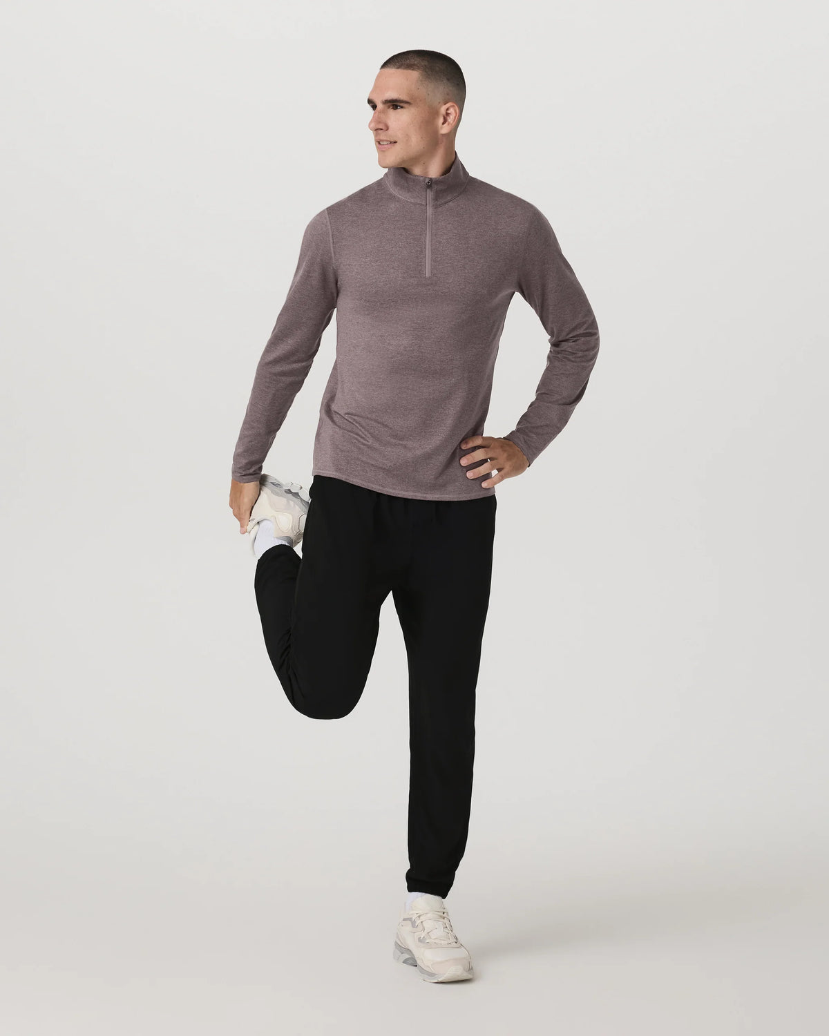 Ponto Half Zip Mock Neck