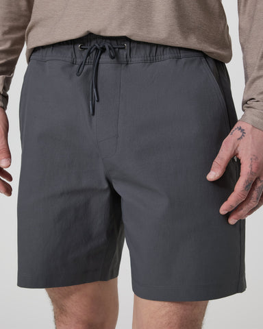 Cascade Crinkle Elastic Waist Short 8"