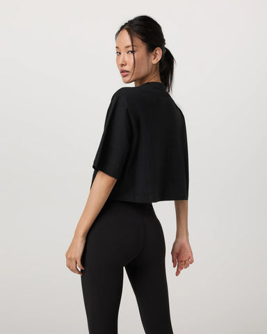 Short Sleeve Heavyweight Crop Cotton Tee