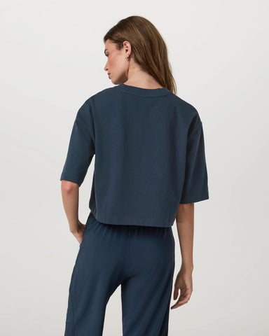 Short Sleeve Heavyweight Crop Cotton Tee