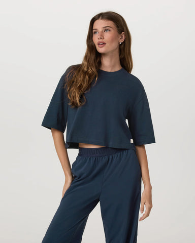 Short Sleeve Heavyweight Crop Cotton Tee