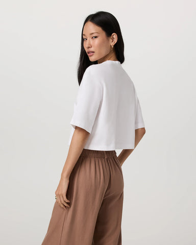 Short Sleeve Heavyweight Crop Cotton Tee