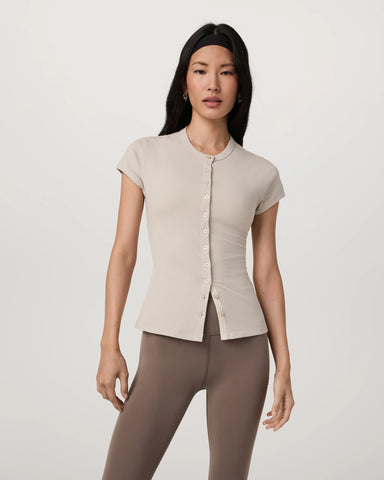 Short Sleeve Pose Button Up