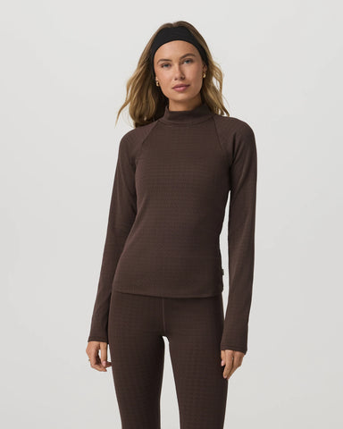 Long Sleeve Chilled Out Houndstooth Mock
