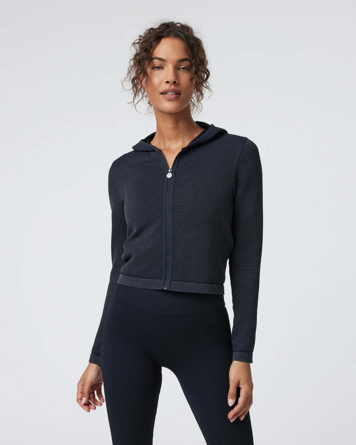 Waffle Seamless Zip Hoodie