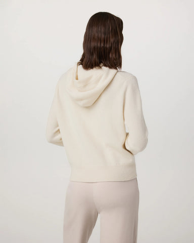 Émilie Full Zip Cashmere Rib Hoodie