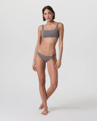 Encinitas Plaid Bikini Top